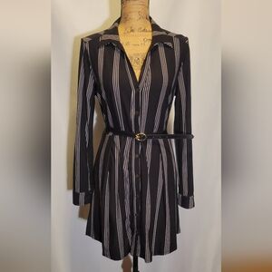 Derek Heart Striped Long Sleeve Shift Dress | Sz. L | NWT!